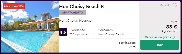 Apartamento en Mauricio desde 41 euros por persona y noche Apartamento en Mauricio desde 41 euros por persona y noche