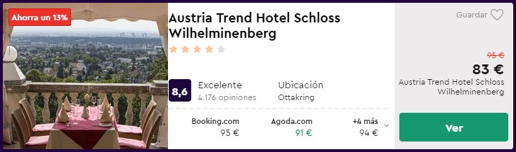 Hotel 4* en Viena desde 41,50 euros por persona y noche