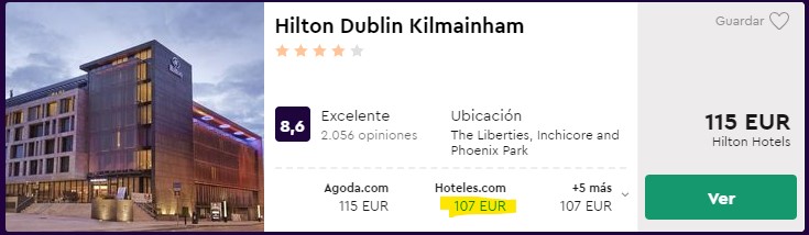 Hotel Hilton 4 estrellas en Dublín centro desde 53,50 euros por persona y noche Hotel Hilton 4 estrellas en Dublín centro desde 53,50 euros por persona y noche