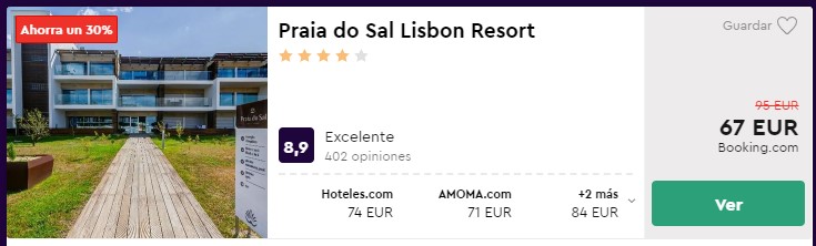 resort 4 estrellas en lisboa desde 33 euros por persona y noche