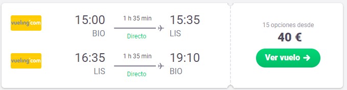 vuela a lisboa en octubre desde 20 euros trayecto