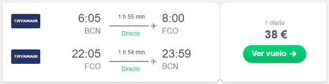 vuela a roma en septiembre desde 19 euros