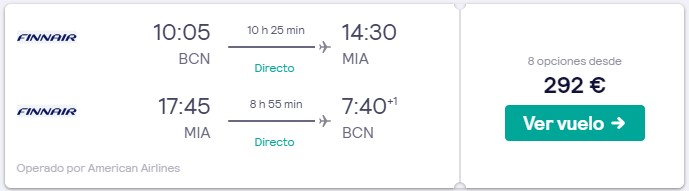 vuelos directos a miami en marzo 2020 desde 146 euros trayecto
