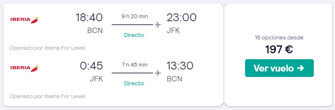 vuelos directos a nueva york desde 98 euros trayecto en marzo 2020
